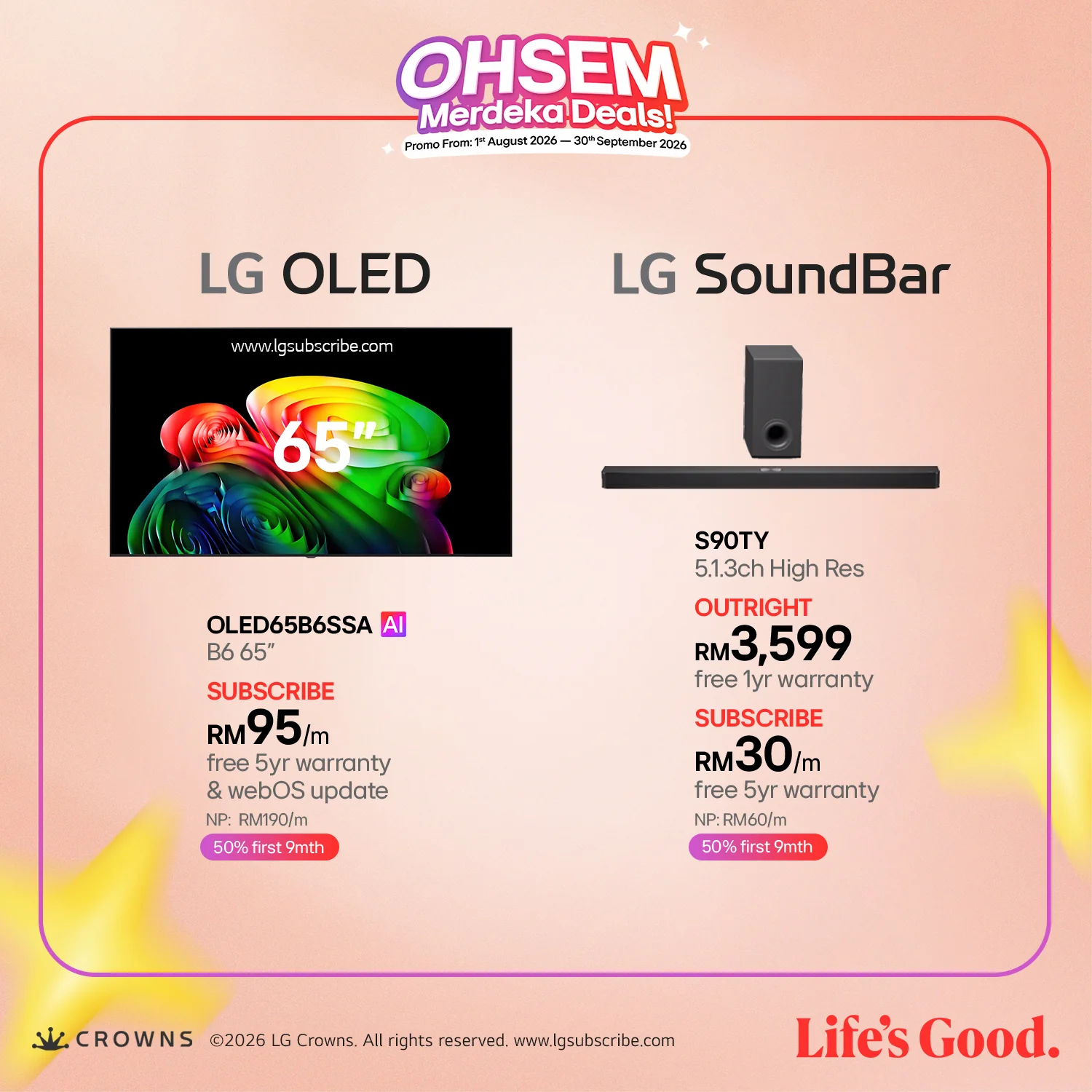 LG OLED AI TV and LG SoundBar