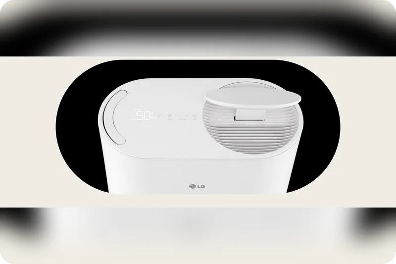 LG PuriCare DD16GMEE1 sleek seamless top control and airflow design